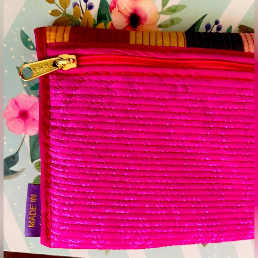 South Korea Striped Clutch. Never been used
